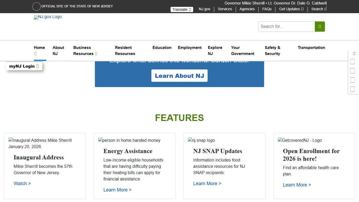 The Official Web Site for The State of New Jersey